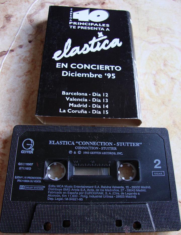 Casetes antiguos: ELASTICA - CASSETTE PROMO CONECTION / STUTTER - - Foto 3