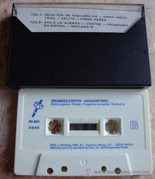 Casetes antiguos: AVIADOR DRO - GRANDES EXITOS -CASSETTE - Foto 2