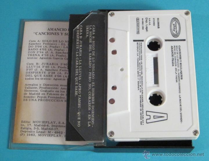 Casetes antiguos: AMANCIO PRADA. CANCIONES Y SOLILOQUIOS - Foto 2