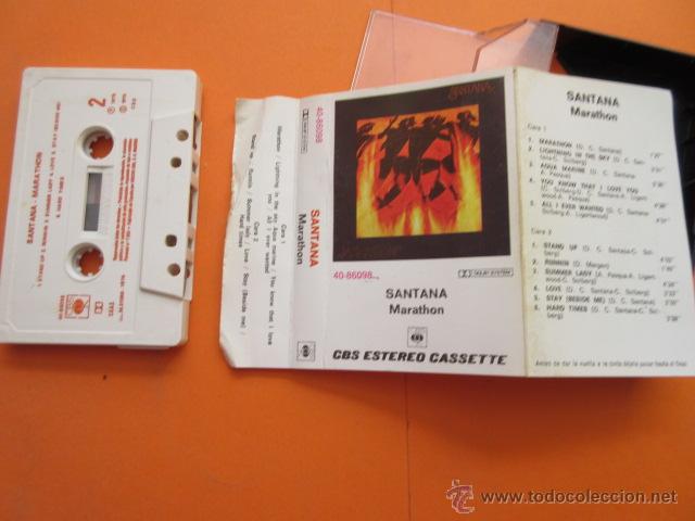 Casetes antiguos: CINTA CASETTE SANTANA MARATHON CBS - Foto 4