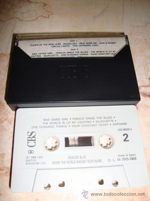 Casetes antiguos: DEACON BLUE - WHEN THE WORLD KNOWS YOUR NAME - CASSETTE - Foto 3