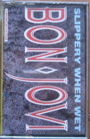 Casetes antiguos: CASSETTE ORIGINAL BON JOVI-SLIPPERY WHEN WET 1986