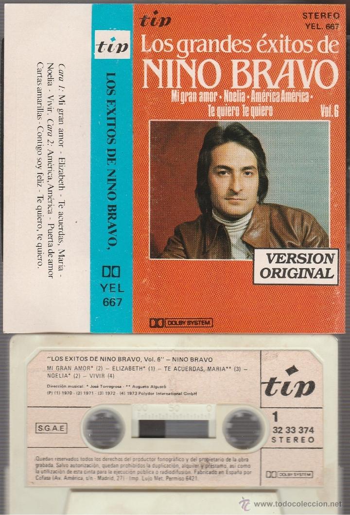 Casetes antiguos: NINO BRAVO - LOS GRANDES EXITOS VOL.6 (CASSETTE TIP 1981) - Foto 1