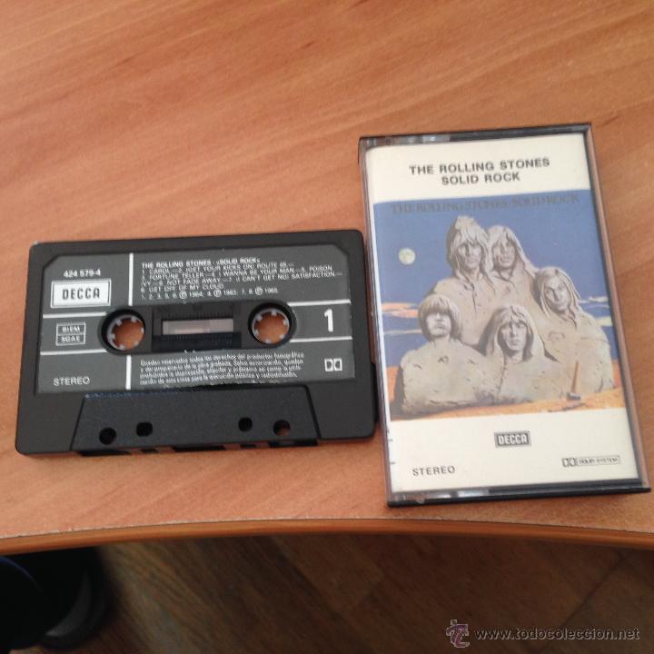 Casetes antiguos: ROLLING STONES (SOLID ROCK) CASSETTE ESPA&Ntilde;A 1989 (CAI4) - Foto 1