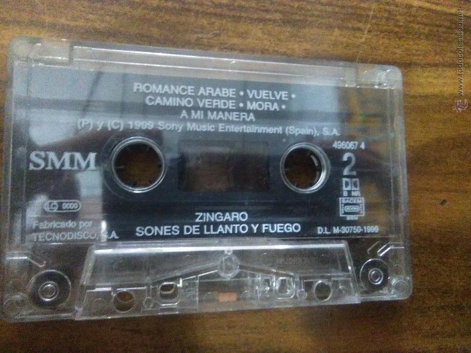 Casetes antiguos: ZINGARO SONES DE LLANTO Y FUEGO CASSETTE - Foto 2