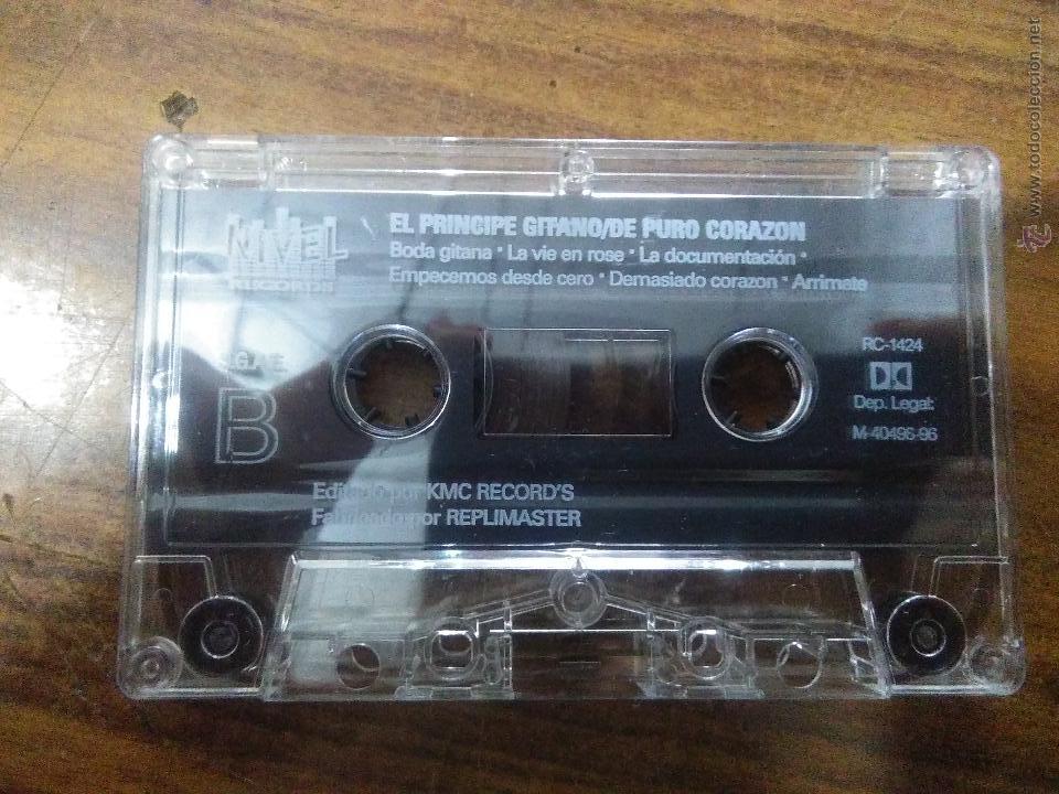 Casetes antiguos: EL PRINCIPE GITANO  DE PURO CORAZON  CASSETTE - Foto 2