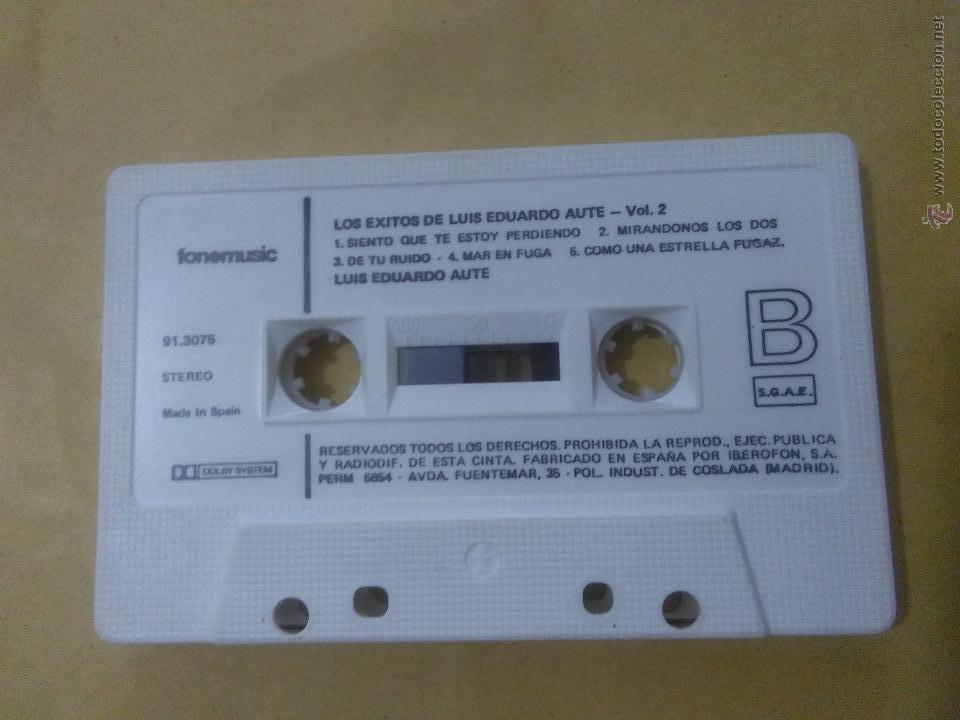 Casetes antiguos: LOS EXITOS DE LUIS EDUARDO AUTE  CASSETTE - Foto 2