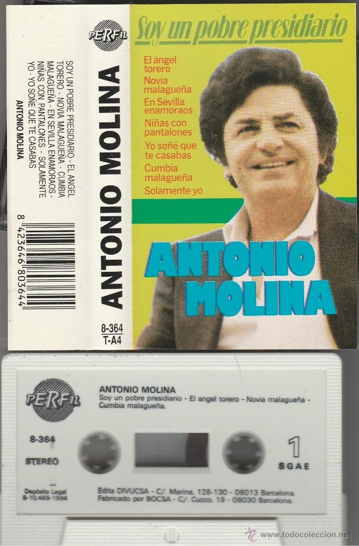 Casetes antiguos: EL INIMITABLE ANTONIO MOLINA (CASSETTE DCD 1987) - Foto 1