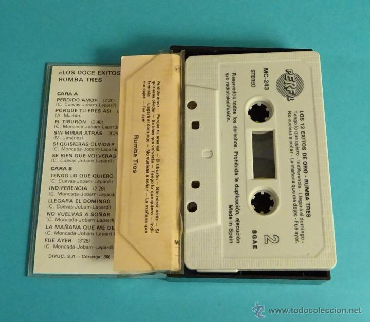 Casetes antiguos: LOS 12 &Eacute;XITOS DE ORO DE RUMBA TRES - Foto 2