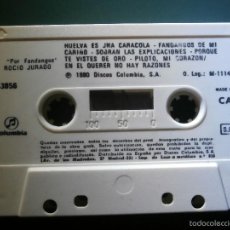 Casetes antiguos: CINTAS DE CASSETE - ROCIO JURADO - POR FANDANGOS - COLUMBIA - 1980 - SIN CARÁTULA -