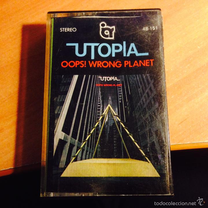 Casetes antiguos: UTOPIA (OOPS! WRONG PLANET) CASSETTE 48-151 USA (CAI1) - Foto 4