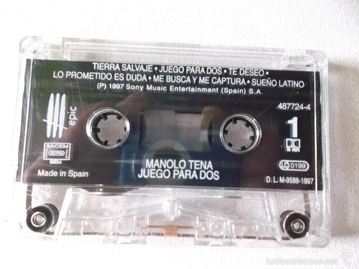 Casetes antiguos: MANOLO TENA - JUEGO PARA DOS - EPIC 1997 - Foto 3