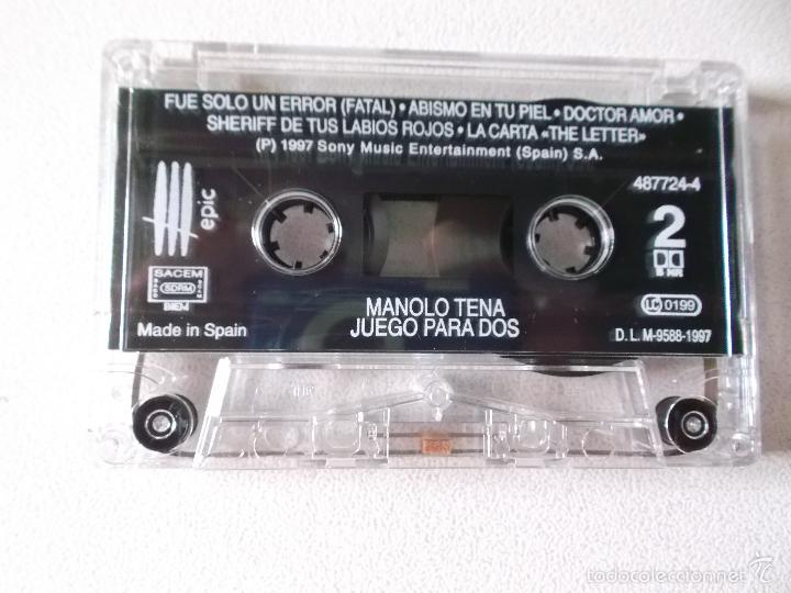 Casetes antiguos: MANOLO TENA - JUEGO PARA DOS - EPIC 1997 - Foto 4