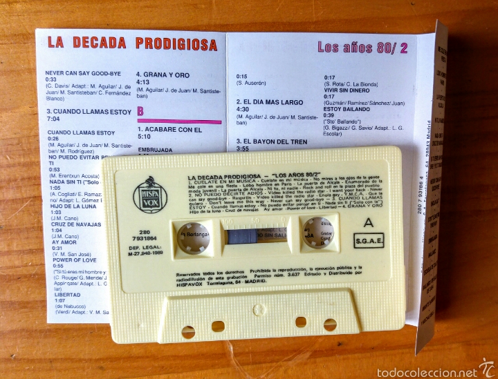 Casetes antiguos: La decada prodigiosa. Cassette original - Foto 2