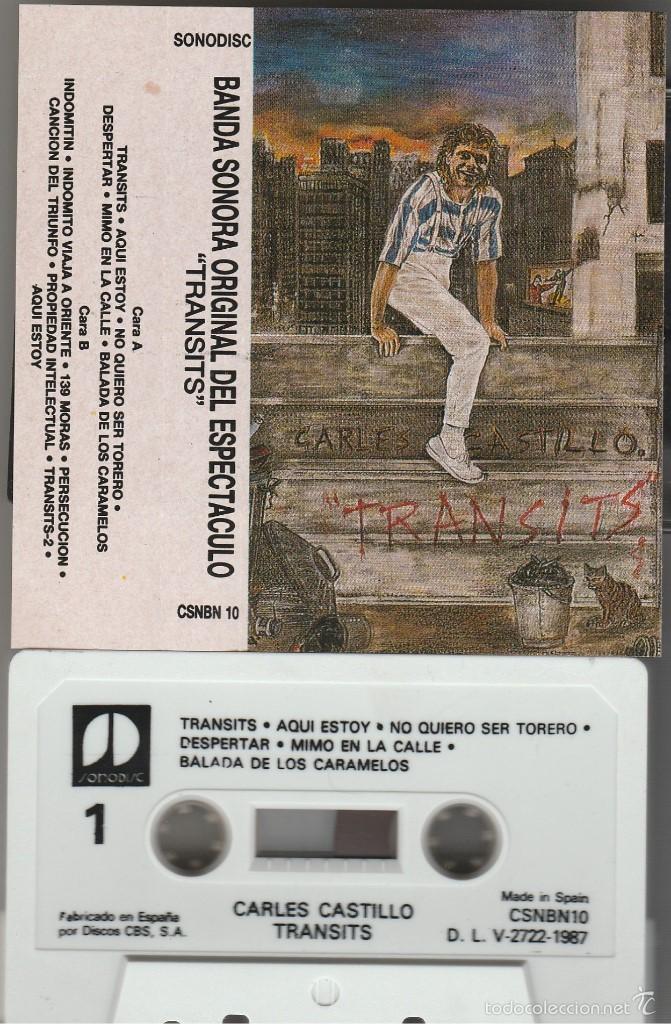 Casetes antiguos: CARLES CASTILLO - TRANSITS (CASSETTE SONODISCO 1987) - Foto 1