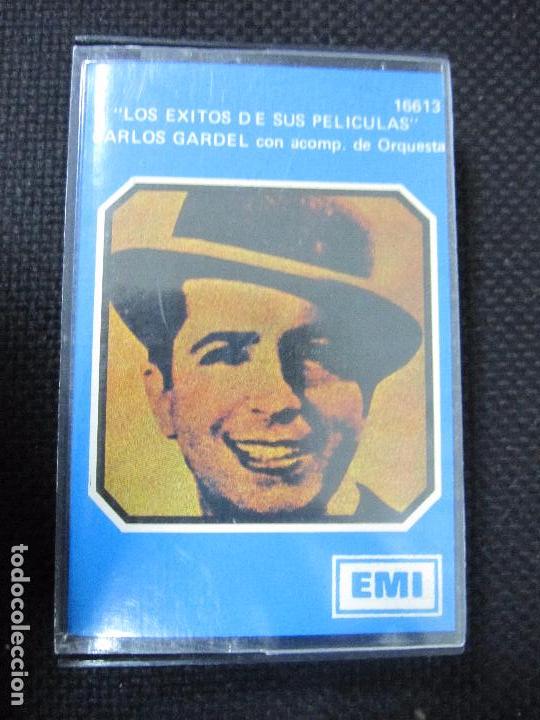 Casetes antiguos: CASETE. LOS EXITOS DE SUS PELICULAS. CARLOS GARDEL. - Foto 1