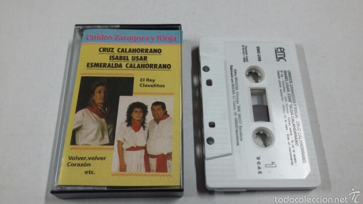 Casetes antiguos: Unidos Zaragoza y La Rioja Cruz Calahorrano Isabel usar y Esmeralda Calahorrano - TDKCST1C