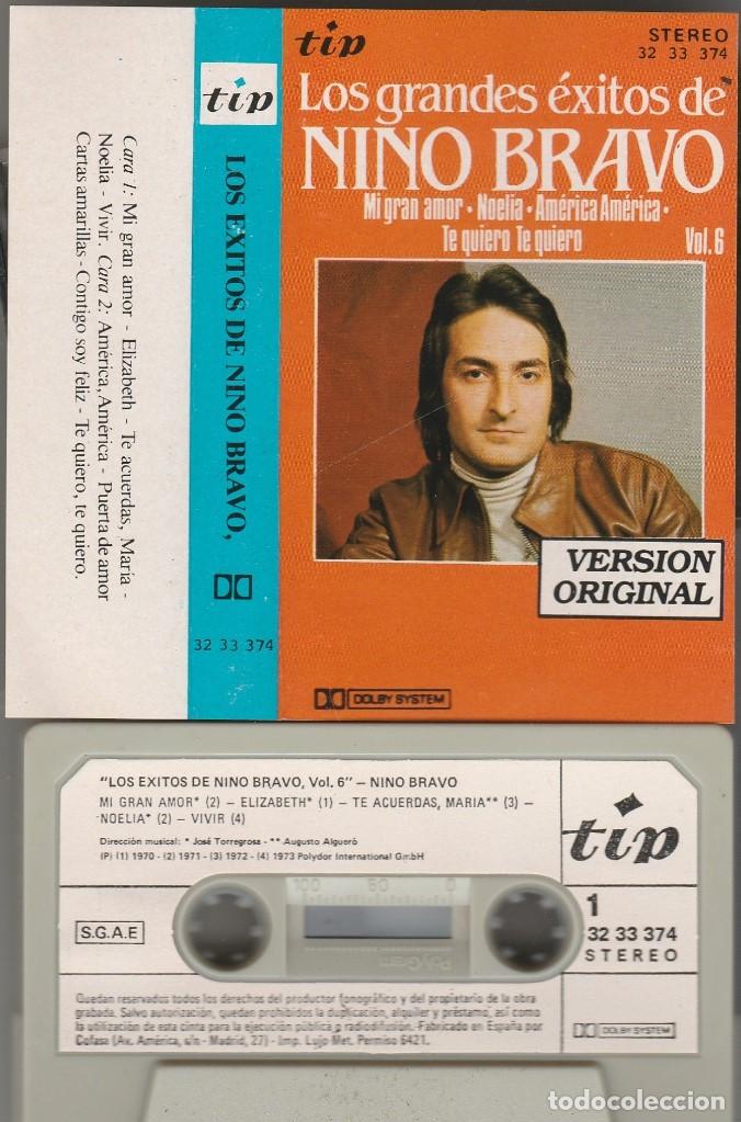 Casetes antiguos: NINO BRAVO - GRANDES EXITOS VOL.6 (CASSETTE TIP 1981) - Foto 1