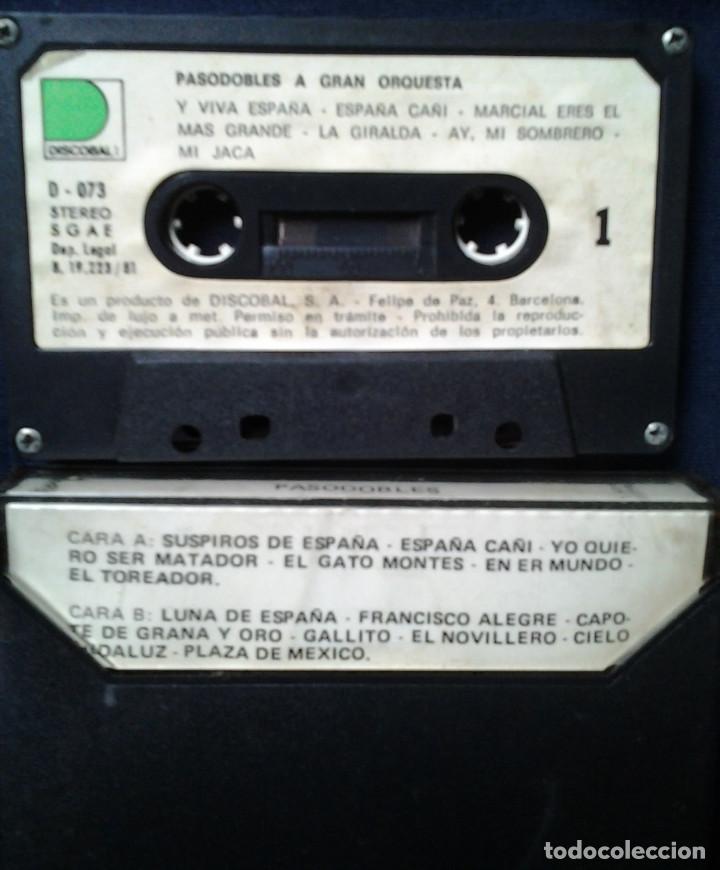 Casetes antiguos: Cinta cassette PASODOBLES - o regrabables - Foto 2