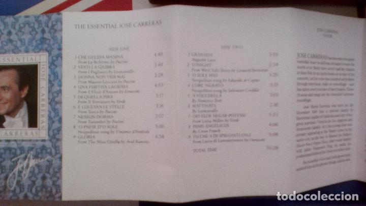 Casetes antiguos: JOSE CARRERAS THE ESSENTIAL - Foto 2