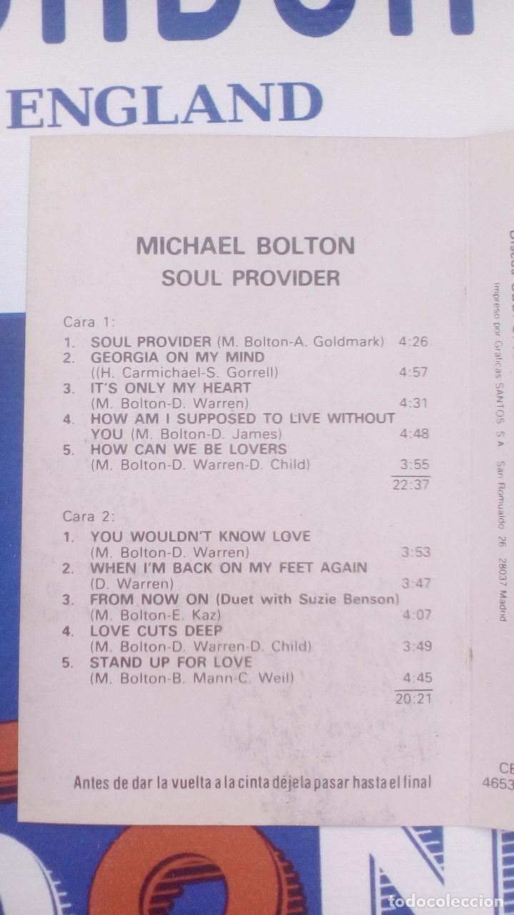 Casetes antiguos: MICHAEL BOLTON SOUL PROVIDER - Foto 2