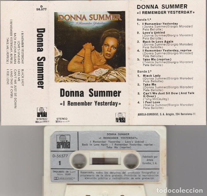 Casetes antiguos: DONNA SUMMER - I REMEMBER YESTERDAY (CASSETTE ARIOLA 1977 ESPA&Ntilde;A) - Foto 1