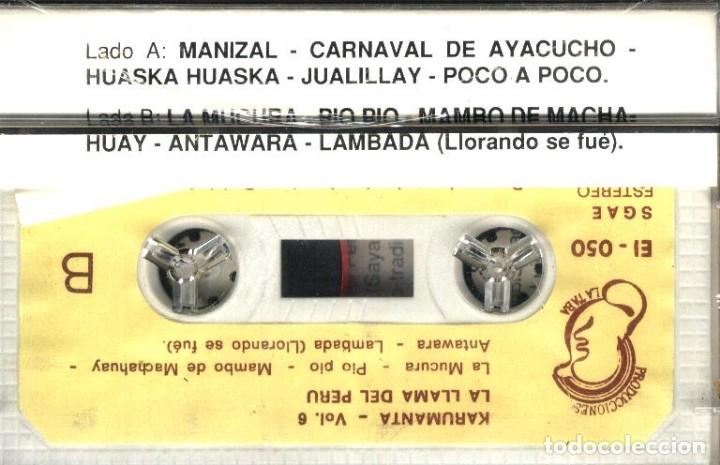 Casetes antiguos: KARUMANTA cassette VOL.VI   La llama del Per&uacute;  Nuevo - Foto 2