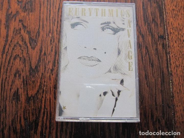 Casetes antiguos: EURYTHMICS `Savage` 1987 Casete - Foto 1