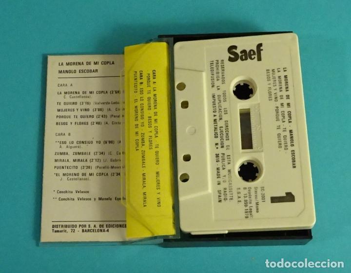 Casetes antiguos: MANOLO ESCOBAR. CANTA LA MORENA DE MI COPLA - Foto 2