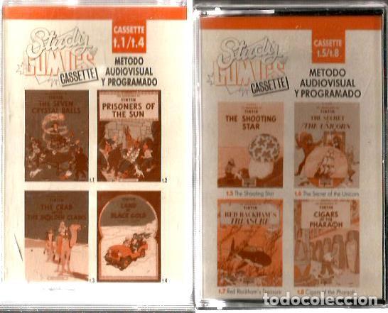 Casetes antiguos: 2 CASETES TINTIN ( STUDY COMICS, METODO AUDIOVISUAL Y PROGRAMADO)