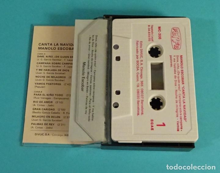 Casetes antiguos: MANOLO ESCOBAR. CANTA LA NAVIDAD - Foto 2