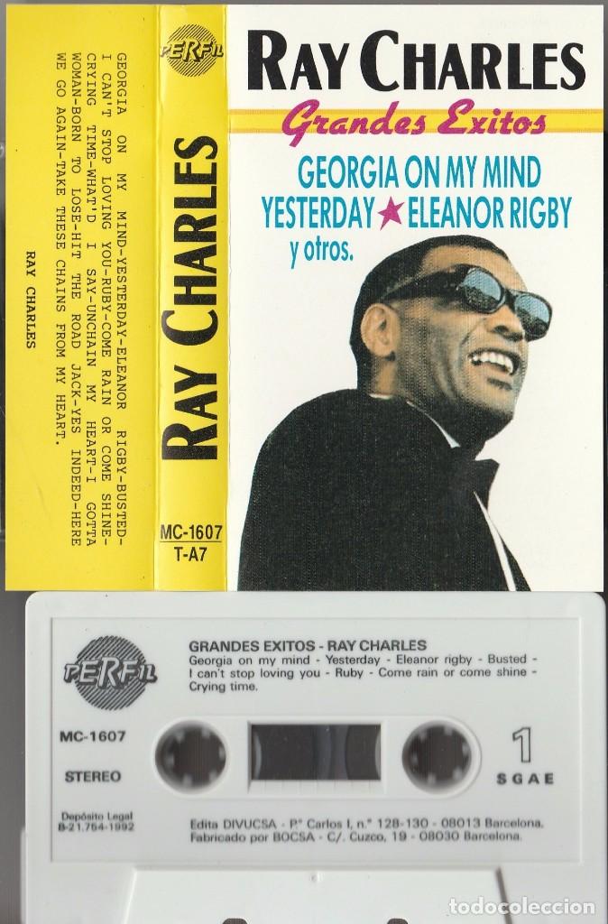 Casetes antiguos: RAY CHARLES - GRANDES EXITOS (CASSETTE PERFIL 1992 ESPA&Ntilde;A) - Foto 1