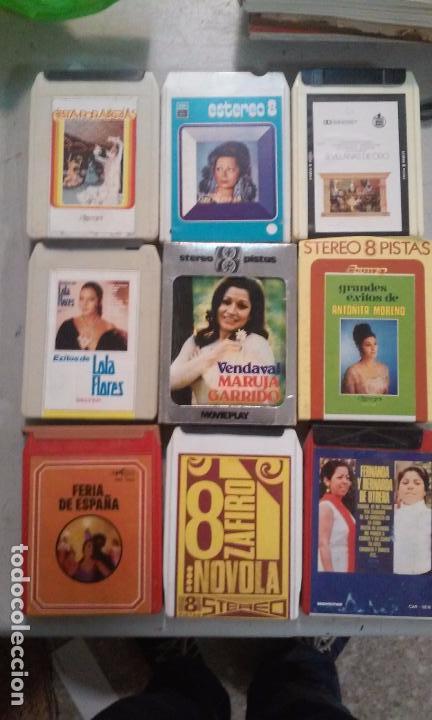 Casetes antiguos: Lote de 15 casetes de 8 pistas. Tambi&eacute;n por unidad.