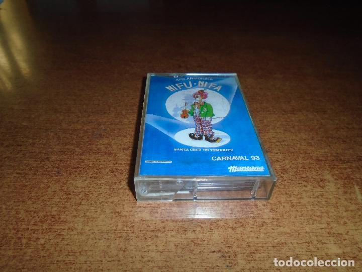 Casetes antiguos: CASETE DE LA AFILARM&Oacute;NICA NIF&Uacute; NIF&Aacute; 1993 CARNAVAL SANTA CRUZ DE TENERIFE DISCOS MANZANA NI F&Uacute; NI F&Aacute;