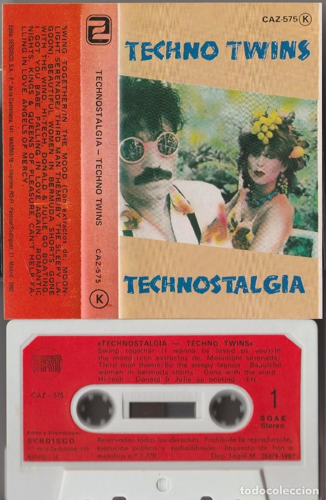 Casetes antiguos: TECHNO TWINS - TECHNOSTALGIA (CASSETTE ZAFIRO 1982 ESPA&Ntilde;A) - Foto 1