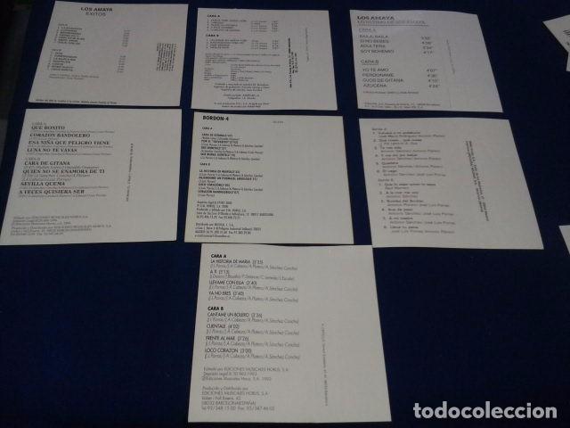 Casetes antiguos: 7 CARATULAS CASSETTE 4 DE BORDON 4 Y 3 DE LOS AMAYA - Foto 2