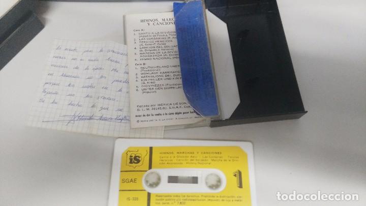 Casetes antiguos: antigua cinta de musica himnos marchas y canciones  division azul