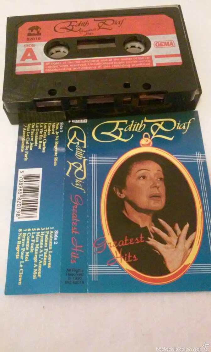 Casetes antiguos: EDITH PIAF -GREATEST HITS- CASSETTE RARA - Foto 2