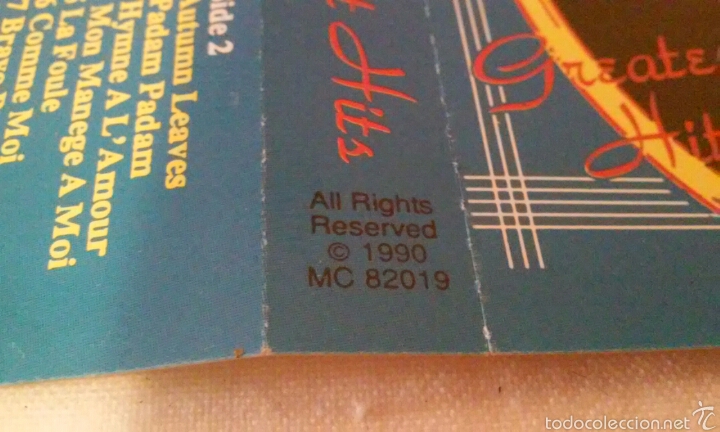 Casetes antiguos: EDITH PIAF -GREATEST HITS- CASSETTE RARA - Foto 5