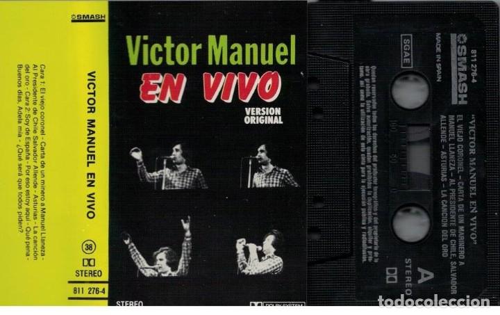 Casetes antiguos: VICTOR MANUEL EN VIVO-CASETE - Foto 1