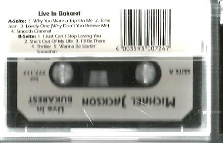 Casetes antiguos: CASETE MICHAEL JACKSON : LIVE IN BUCAREST - Foto 2