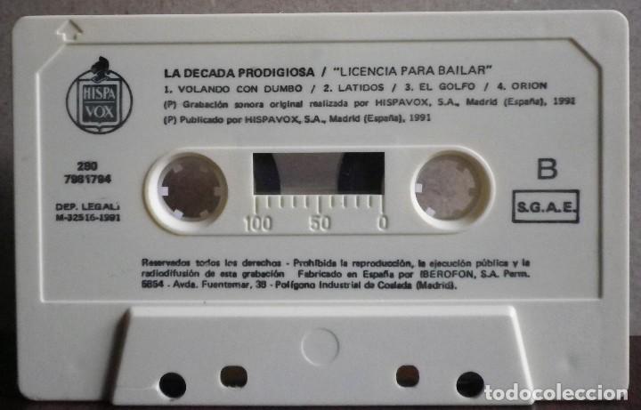 Casetes antiguos: La d&eacute;cada prodigiosa - Licencia para bailar. Excelente estado. - Foto 4