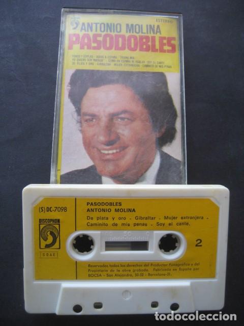 Casetes antiguos: ANTONIO MOLINA . PASODOBLES. DISCOPHON 1977 - Foto 3