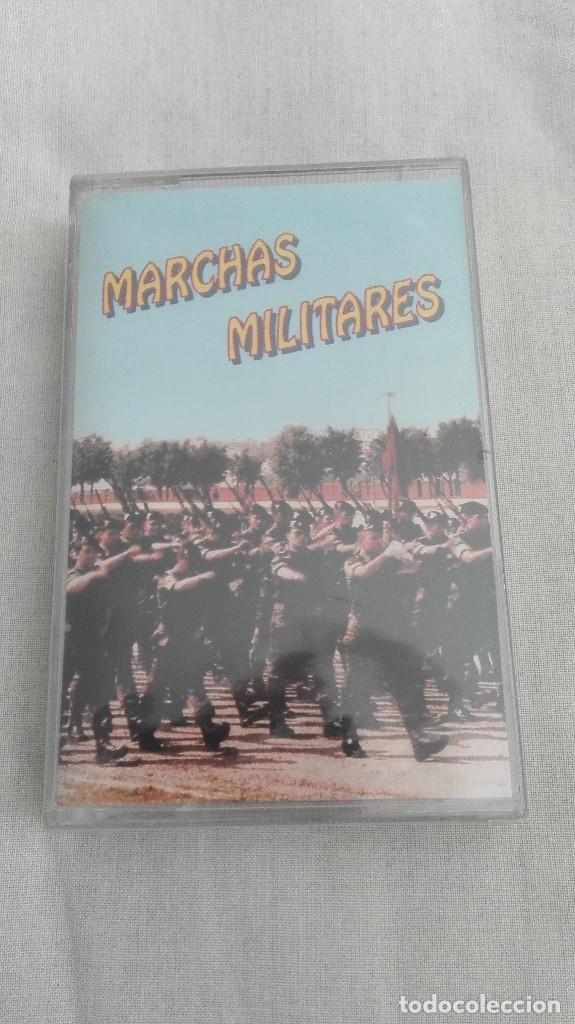 Casetes antiguos: MARCHAS MILITARES ENTRE OTROS HIMNO DE LA FALANGE CASSETTE CASETE PRECINTADA