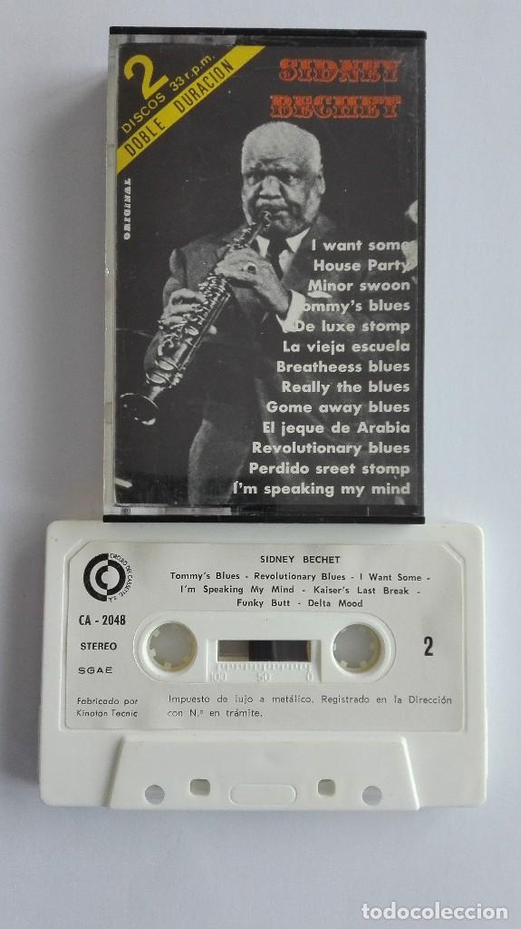 Casetes antiguos: Sidney Bechet     2 discos doble duraci&oacute;n  cassette 1978 - Foto 1