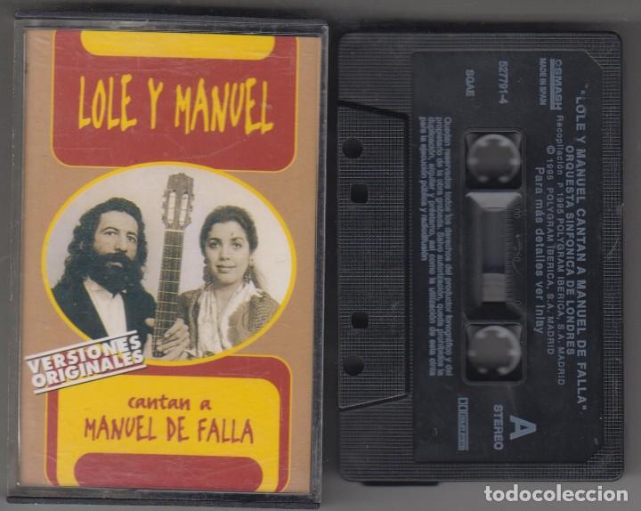 Casetes antiguos: Lole y Manuel cassette Cantan a Manuel de Falla 1995 - Foto 1