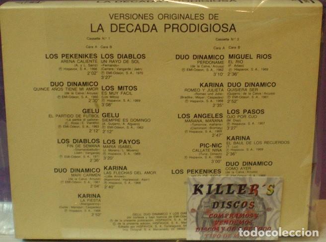 Casetes antiguos: Versiones Originales de La D&eacute;cada Prodigiosa  - 2xCassettes - Foto 2