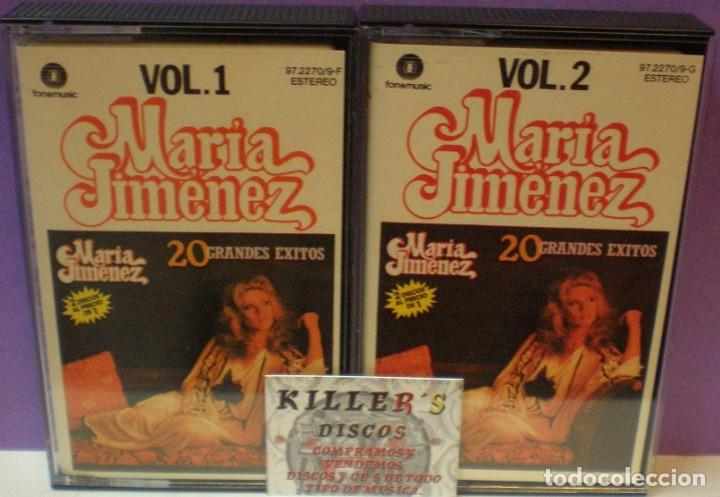 Casetes antiguos: Mar&iacute;a Jimenez / 20 Grandes &Eacute;xitos - 2x Cassettes - Foto 1