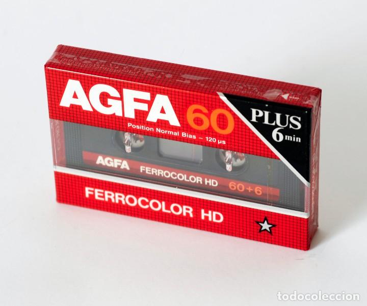Casetes antiguos: Cassette Agfa 60 Ferrocolor HD. Nuevo, precintado en su embalaje original. A&ntilde;o 1985. Made in Germany