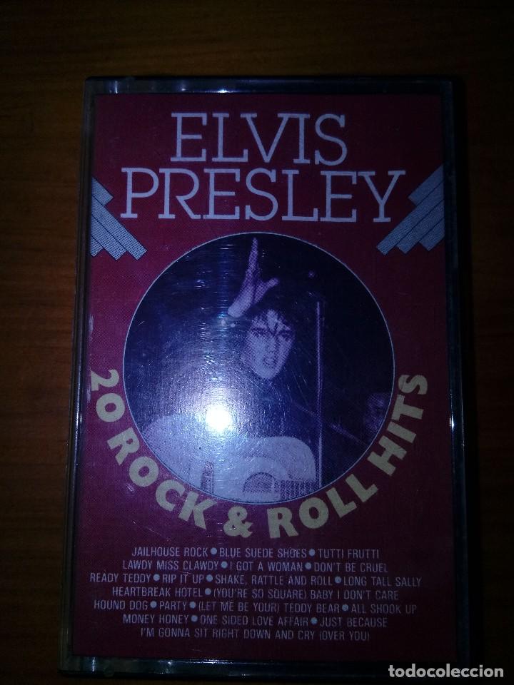 Casetes antiguos: ELVIS PRESLEY. 20 ROCK & ROLL HITS. C8F - Foto 1